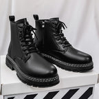 Men's hiking boots with lace-up closure
