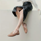 Women’s slip-on penny loafers with pointed toes