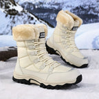 Women’s high-top snow boots with thick sole