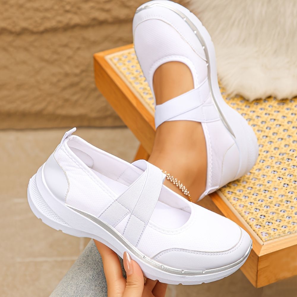 Women's elastic strap sneakers
