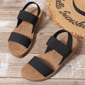 Women's cross-strap sandals with thick sole