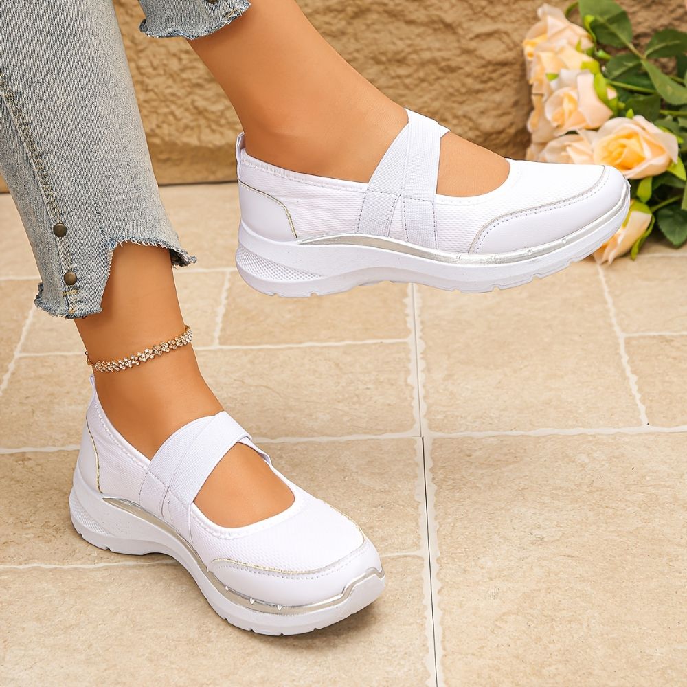 Women's elastic strap sneakers