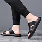 Men slip on toe loop beach sandals