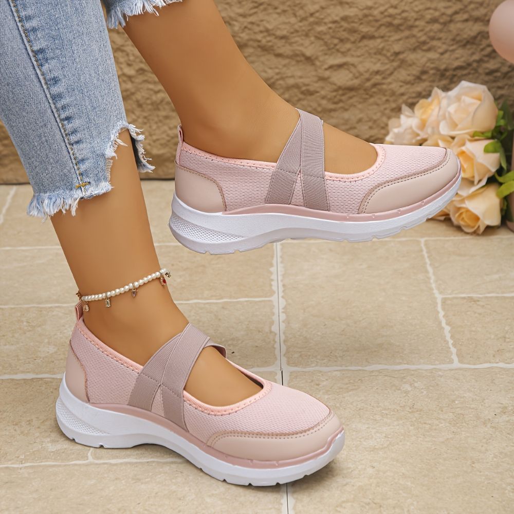 Women's elastic strap sneakers