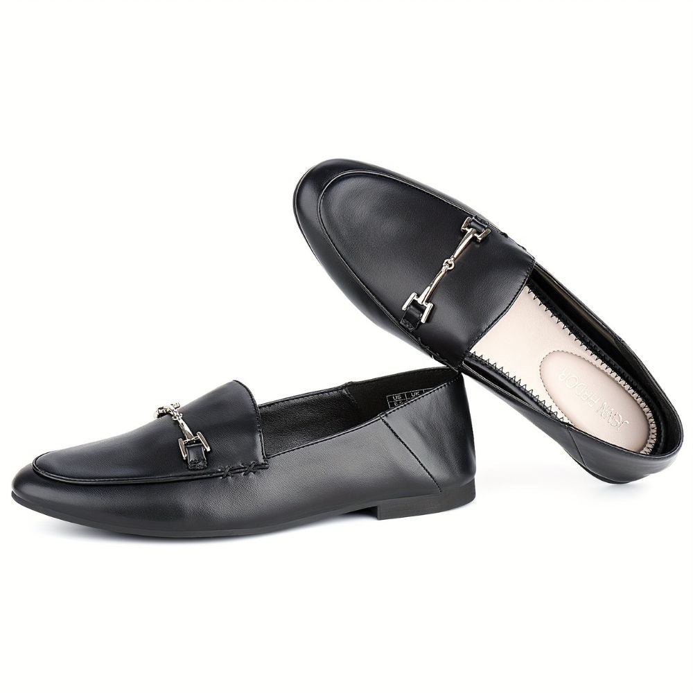 Women’s slip-on penny loafers with pointed toes