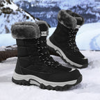Women’s high-top snow boots with thick sole