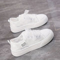 Women's breathable mesh sneakers with thick sole