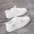 Women's breathable mesh sneakers with thick sole