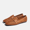 Women's breathable woven loafers with square toe