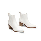 Women’s chunky heel ankle boots with pointed toe