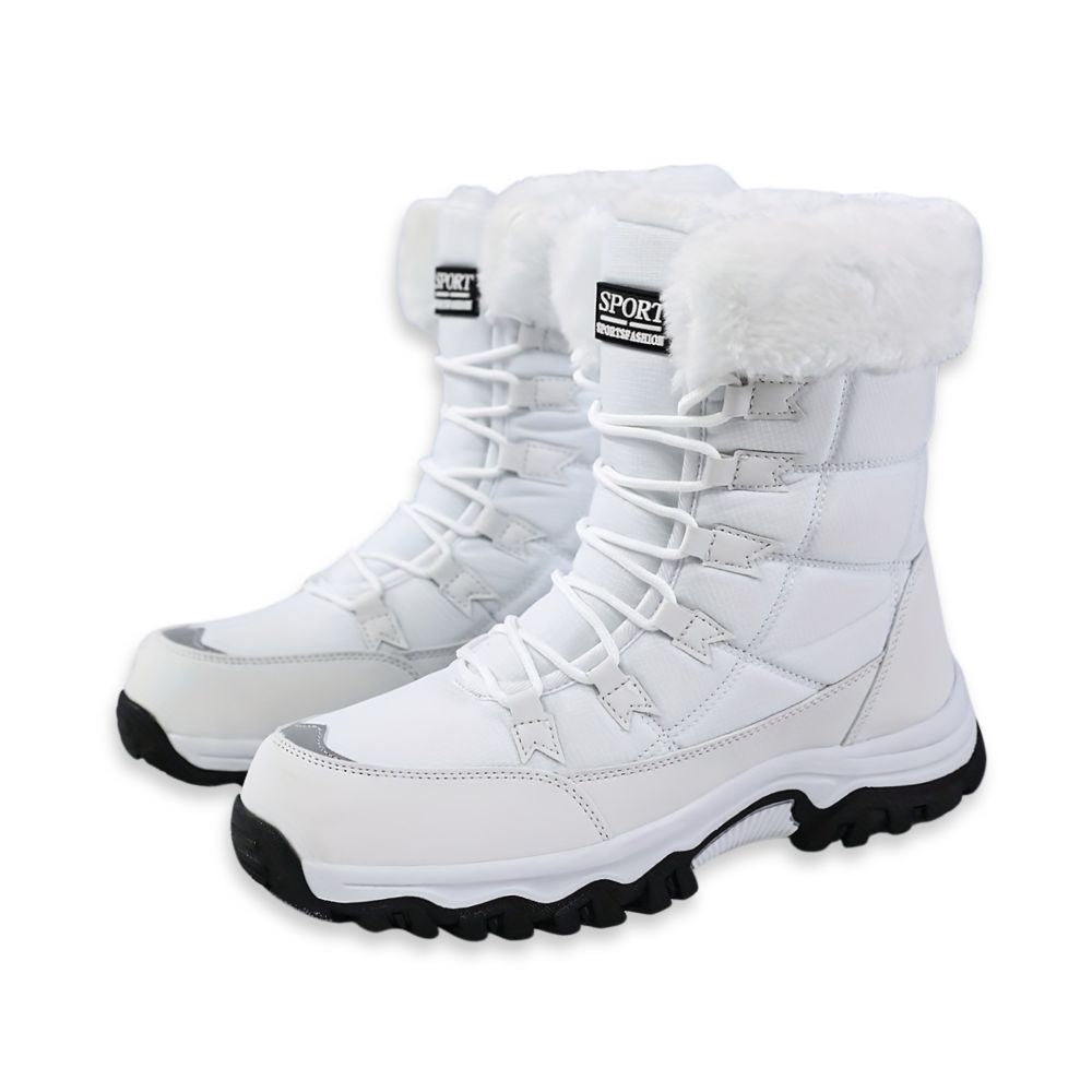 Women’s high-top snow boots with thick sole