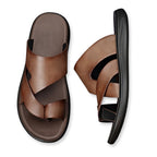 Men slip on toe loop beach sandals