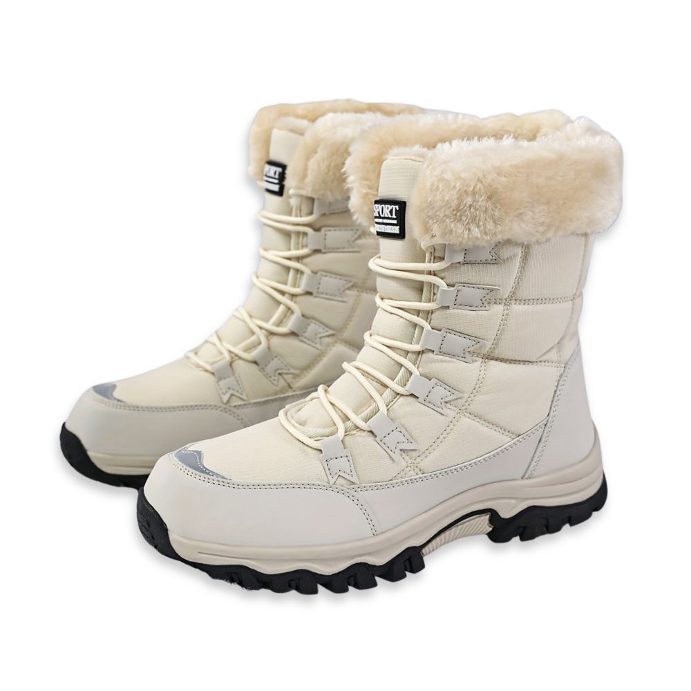 Women’s high-top snow boots with thick sole