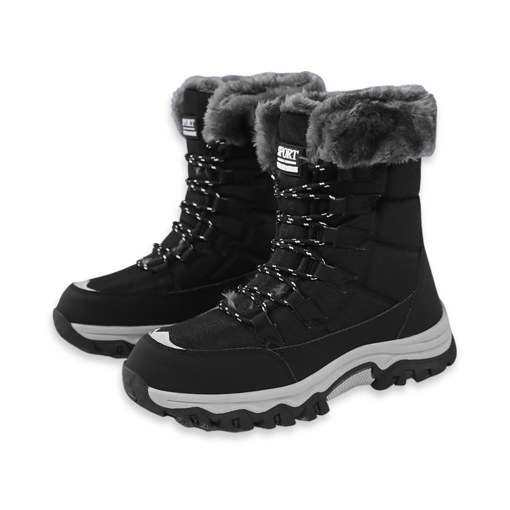 Women’s high-top snow boots with thick sole