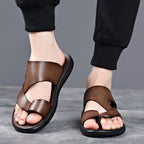 Men slip on toe loop beach sandals