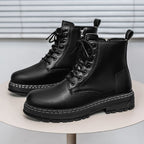 Men's hiking boots with lace-up closure