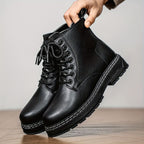 Men's hiking boots with lace-up closure