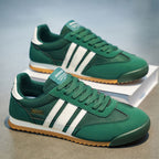 Men lace up striped casual training sneakers