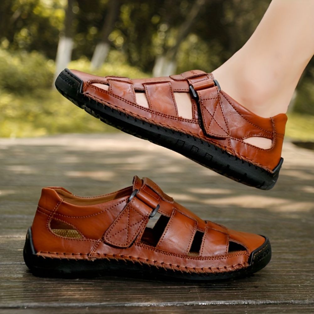 Men adjustable strap outdoor sandals