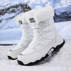 Women’s high-top snow boots with thick sole